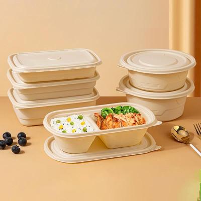 China Disposable Compostable 100% Bagasse Take Out Fast Food Disposable Tableware for sale