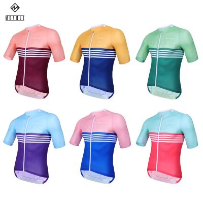 China Breathable Men's Pro Custom Short Sleeves Cycling Jersey Bike Cycling Wear Singlet With Seamless Arms for sale