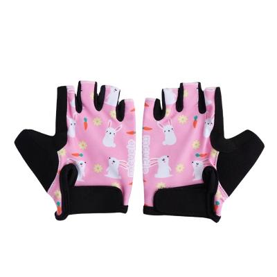 China Half Finger Fingerless Kids Gloves Bike Cycling Camping Training Outdoor Sports Recycling Gloves For Kids for sale