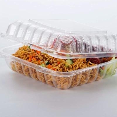 China PP5 Tray Microwavable Polypropylene Containers Food Box Clear Transparent Hinged Trays With Lids PP Disposable Microwavable Plastic Container for sale