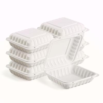 China Microwave Food Grade Microwavable 8 Inch Clamshell Plastic Takeaway Lunch Box Disposable Fast Food Container for sale