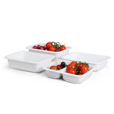 China Large Capacity Microwavable 34oz Divided Recyclable Supermarket Meat Disposable Lunch Box Food Trays for sale