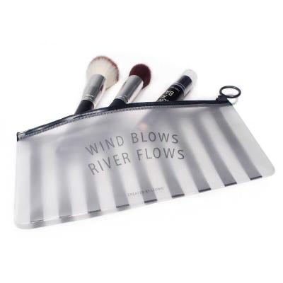 China Recyclable Promotional Makeup Cosmetic Tools Zip Bag Transparent PVC Toiletry Waterproof Travel Pouch for sale