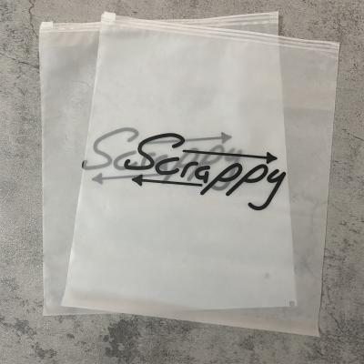 China BIODEGRADABLE Wholesale Waterproof Zipper Bag Custom Frosted Plastic Zipper Lock Bag With LOGO for sale