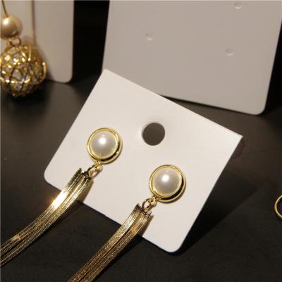 China Custom Card Environment Friendly LOGO Printed PVC Flocking Jewelry Accessories Earring Display Hanging Cards for sale