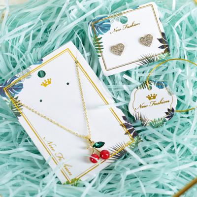 China Cheap Jewelry Paper Tag Jewelry Paper Price Tag Hair Accessories Holder Card Premium Paper With Message Card for sale