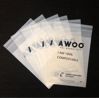 China BIODEGRADABLE custom frosted resealable poly clothes packaging transparent clear self adhesive plastic bag seal bag for sale