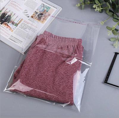 China Customized Logo Garment Packaging Clear Transparent OPP Self Adhesive Plastic Bags BIODEGRADABLE With Adhesive Tape for sale