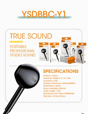 China In Ear Cable Earphone In Ear Bass Moves Line Movie Music Motion Travel Controls Gaming Earphone Microphone for sale