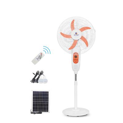 China Hot Selling Modern Easy Power EP-3616 Portable Rechargeable Electric Fan Charging Cell Phone Holder Solar Fan with Solar Panel and Bulbs for sale