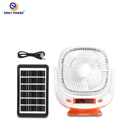 China Modern Portable Connection 8 Inch MiNI Rechargeable Fan Board With LED Light Bulbs Lithium Battery USB Powerbank Radio Cheap Outdoor Home for sale