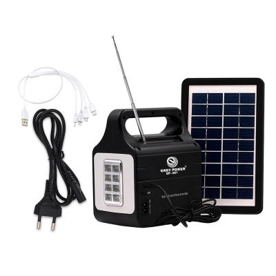 China Easy Power EP-381solar Garden Lighting Kit For Africa Super Bright Solar Flashlight With Solar Panel DC Output Bulbs Factory Wholesale for sale