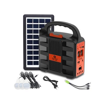 China Easy Power EP-396 Rechargeable Home Garden Solar Lighting System With FM Radio Flash Drive Support Led Solar Power Lighting for sale