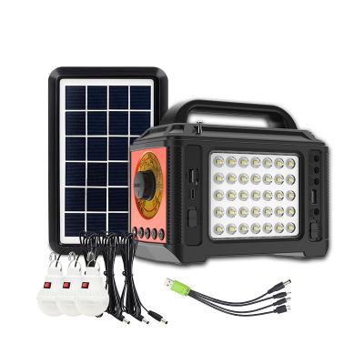 China Easy Garden Power EP-521update Rechargeable Battery Solar Power Lighting System Solar Power Large Light With AM Switch Radio for sale