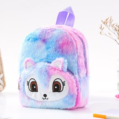 China Waterproof Custom Design Cute Character New Winter Unicorn Bag Plush Backpack Kids Children Girls School Bags Cartoon Backpack for sale