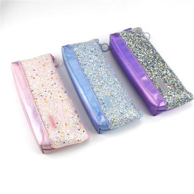 China New Durable Fashionable Pen Bag Shiny High Quality Customized Pencil Case Bag for sale