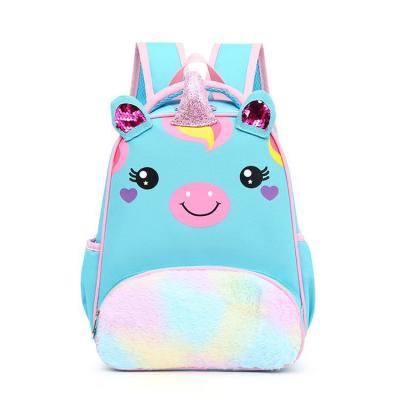 China Other Hot Sale Cartoon Unicorn Bags Backpacks Wholesale New School Bag For Kids Bag Animal Unicorn For Girls for sale