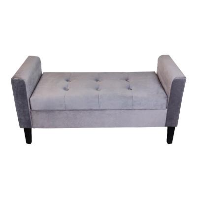 China (Other)best selling fancy home adjustable velvet storage bench with armrest for living room for sale