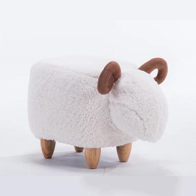 China Modern Animal Furniture Kids Furniture Solid Wooden Sheep Feet Animal Shape Change Shoes Sneak for sale