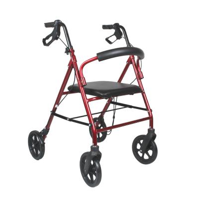 China Aluminum Rollator Adjustable Purchasing Medical Outdoor Aluminum Walker With Seat Factory Outlet Folding Rollator Portable Walker Patient for sale