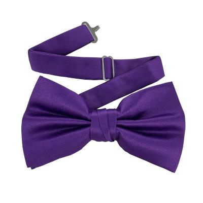 China Simple colorful satin silk bow ties for adults and kids party for sale