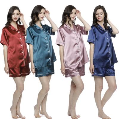 China Wholesale 133 Colors QUICK DRY Sleepwear Women's Empty Silk Pajamas for sale