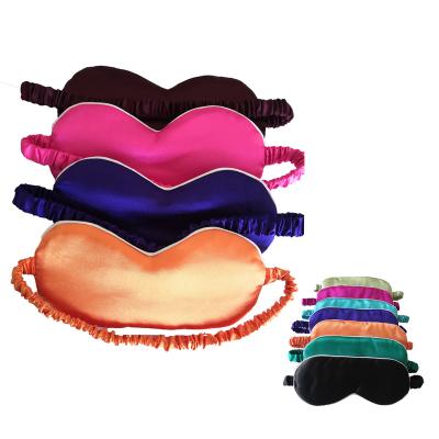 China Shading High Elasticity 35 Colors Soft Silk Colored Satin Sleep Eyemask Soft LOGO Defensible Eye Masks for sale