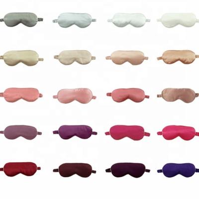 China Empty High Quality Solid Color 35 Available Silk Satin Sleep Eyemask for sale