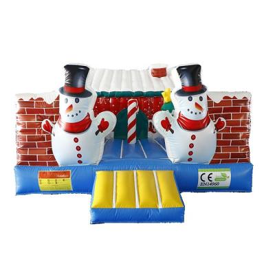 China Indoor Inflatable Games 6.5 x 4 x 2.6m Merry Christmas Theme Commercial Inflatable Bouncer House Bouncy Castles for sale