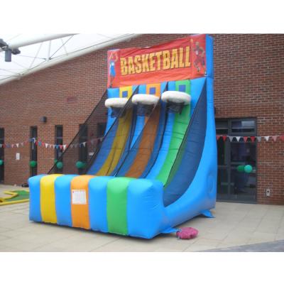 China Sports Games Carnival Basketball Game Indoor/Outdoor Inflatable Fighting Interactive Inflatable Basketball Court For Kids for sale