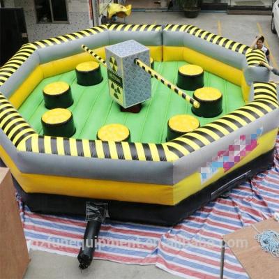 China Indoor Inflatable Playmat Wipeout Mechanical Inflatable PVC Sweeper Arm Melting Inflatable Jumping Obstacle Game for sale