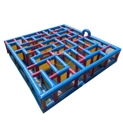 China Indoor Inflatable Games 2020 Big Inflatable Maze Removable 39ft Red And Blue Inflatable Maze For Rent for sale