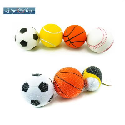 China Soft Toy Variety PU 3 Inch Basketball Football Tennis Ball Toy For Kids for sale