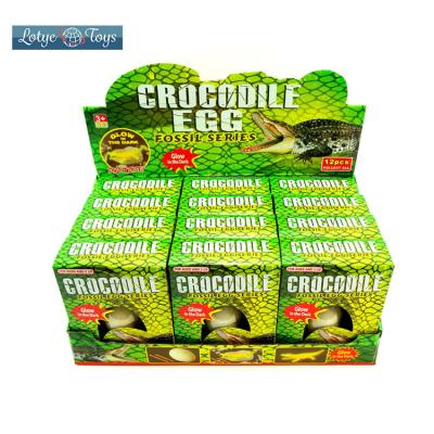 China Hot Sale Glow in the Dark Crocodile Egg Series Archeology Fossil Excavation Kit Toy for Children Z31383 for sale