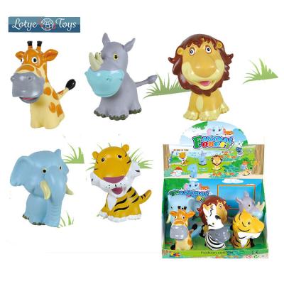 China Animal Toys Cute Soft Plastic Cartoon Animal Toys Set For Children for sale