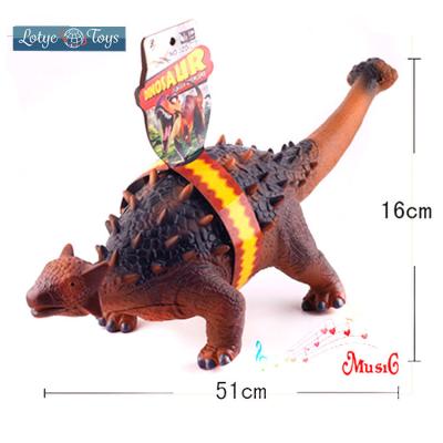 China Animal Toys Battery Operated Vinyl Dinosaur Soft Toys With Music for sale