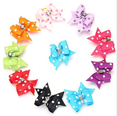 China 10 Colors Cute Viable Pet Grooming Dog Bows Hair Accessories Puppy Bowknot Dog Hair Bows for sale