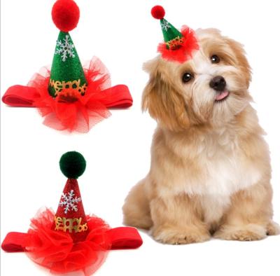 China Sustainable Adjustable Pet Christmas Hat Princess Hat Pet Accessories Crown Hat for sale