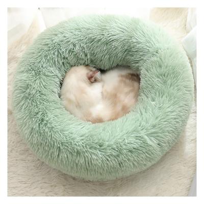 China Breathable High Quality Comfortable Soft Pet Cat Dog Bed Cuddler Round Pet Cushion Bed for sale