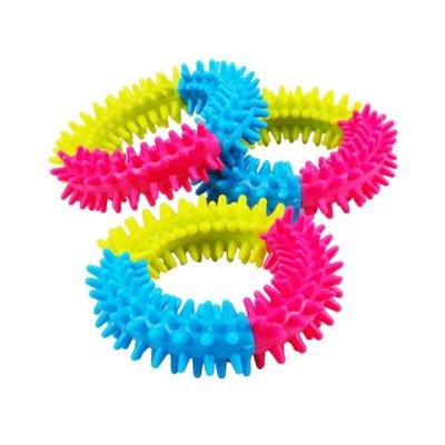 China High Quality Viable Teeth Cleaning Chew Bite Ring Natural Rubber Dog Pet Resistant Toy for sale