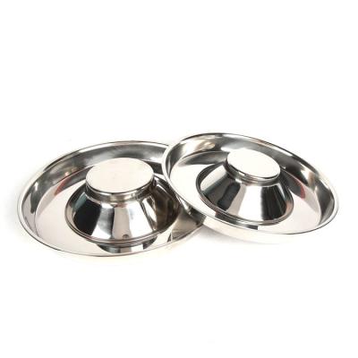 China Custom 3 Sizes Auto Healthy Drinking Dog Slow Feeder Stainless Water Food Bowl for sale