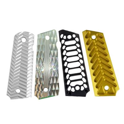 China Aluminum Alloy CNC Machining Anodized G10 1911 Full Sizes Blank Pistols Hand Grips for sale