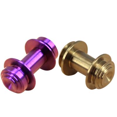 China Custom Brass Anodized Titanium Screw Release Shaft Lock Bar For Knife Parts for sale