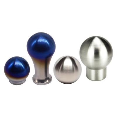 China Automotive Auto Parts Stainless Steel Car Gear Shift Knob Ball Round Cover Aluminum Auto Gear Shift Knob for sale