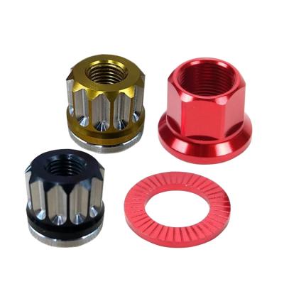 China Bicycle Factory Supply Bicycle BMX Aluminum Wheel Axle Nuts for sale