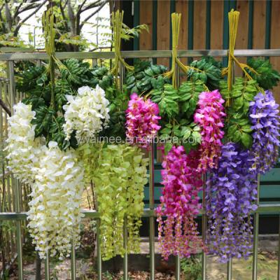 China High-Grade Silk Flower For Vine Decoration Vine Wholesale Indoor Leaves, Artificial Flower Vine (AM-LY03) for sale