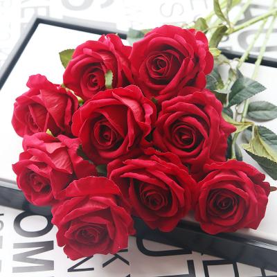 China High Grade Silk Fabric For Home Decoration Hotsale Rose Flower 2014 Artificial Rose Flower (AM-YD01) for sale