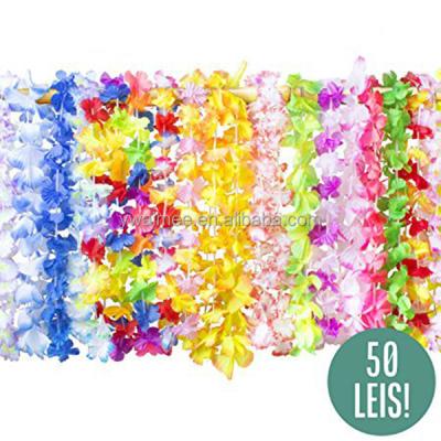 China 100% Polyester for Hawaii flower lace Yiwu 2014 Aimee hotsale yellow led hawaii flower lei, hawaii flower lace (AM-HW03) for sale