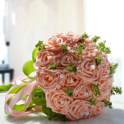 China PE flower head for wedding decoration flower stand hotsale table wedding decoration 2014 artificial flowers, wedding decoration flower stand (AM-WB05) for sale