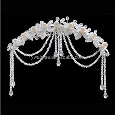 China Weddings 2014, bridal embroidery arabic fashionhair accessories tiara wedding hair crown, indian wedding accessories (AM-WT03) for sale